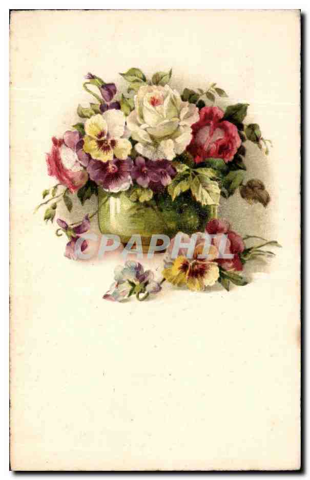 CPA Fantaisie Fleurs 
