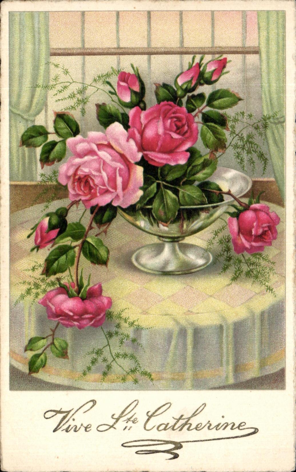CPA Fantaisie Fleurs