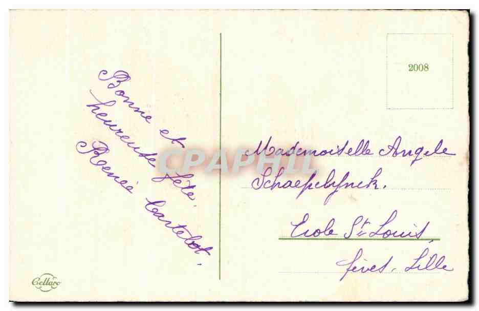CPA Fantaisie Fleurs  — Back