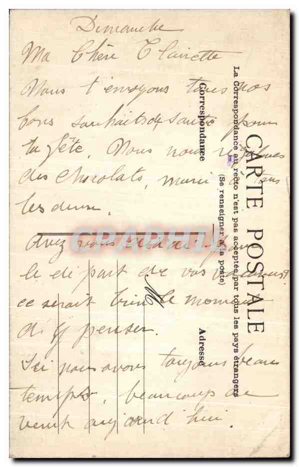 CPA Fantaisie Fleurs  — Verso
