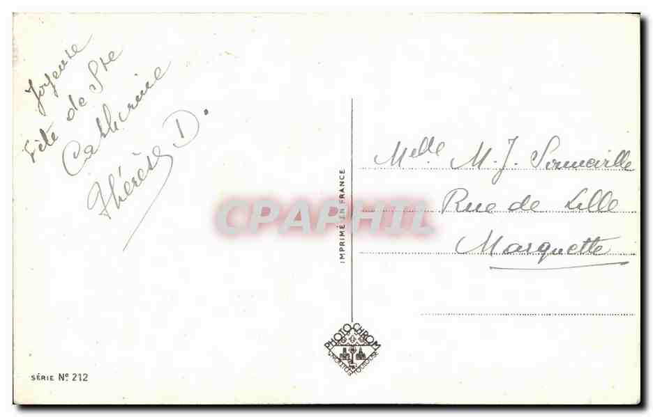 CPA Fantaisie Fleurs  — Verso