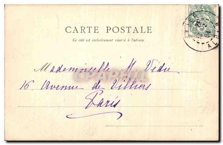 CPA Fantaisie Femme Roses tremieres Tremolieres  — Rückseite
