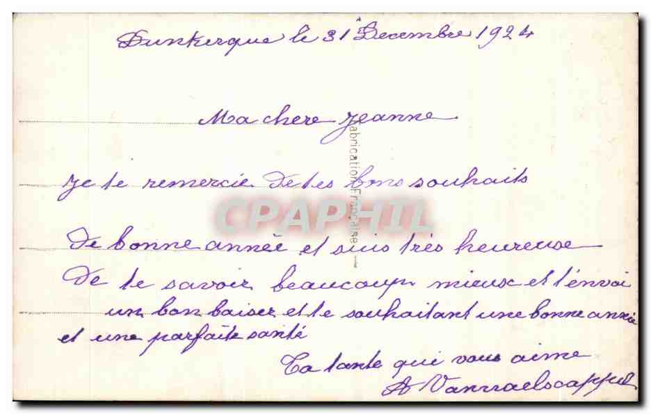 CPA Fantaisie Femme  — Verso