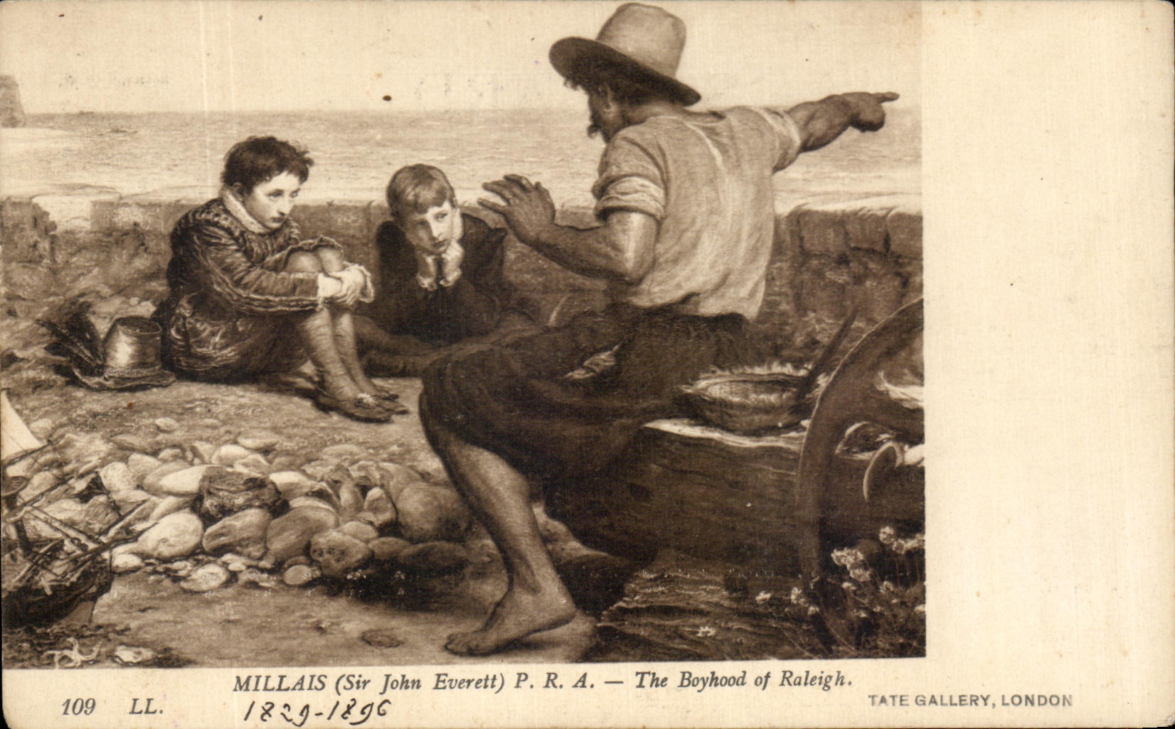 Le Jeunesse de Raleigh — Millais (Sir John Everett) P.R.A. — Tate Gallery, Londres