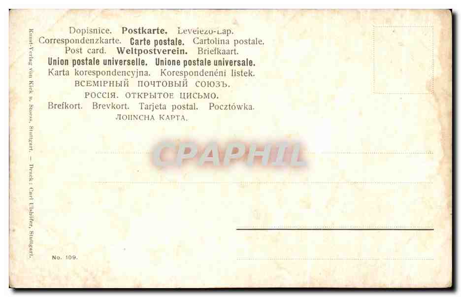CPA Fantaisie Fleurs — Verso