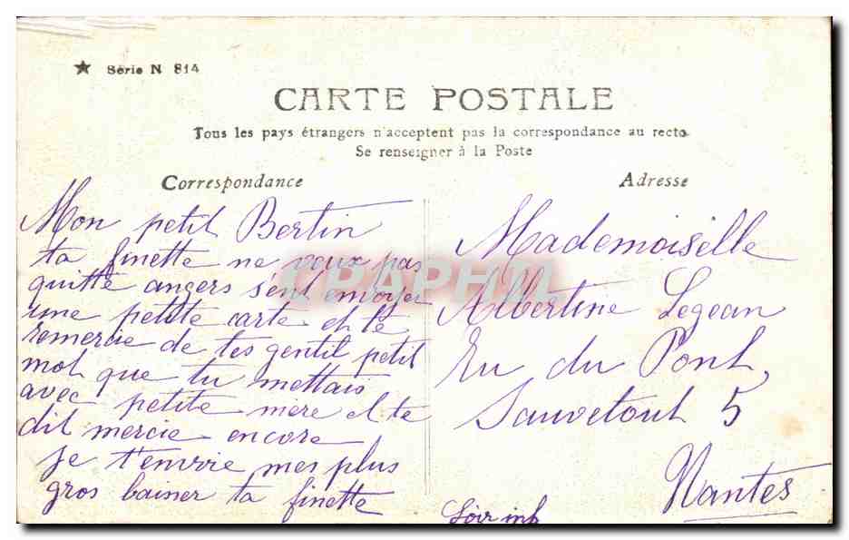 CPA Fantaisie Enfant  — Verso