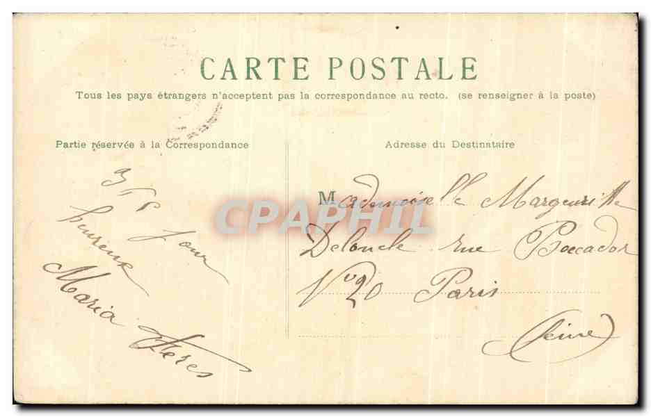 CPA Fantaisie Fleurs  — Rückseite