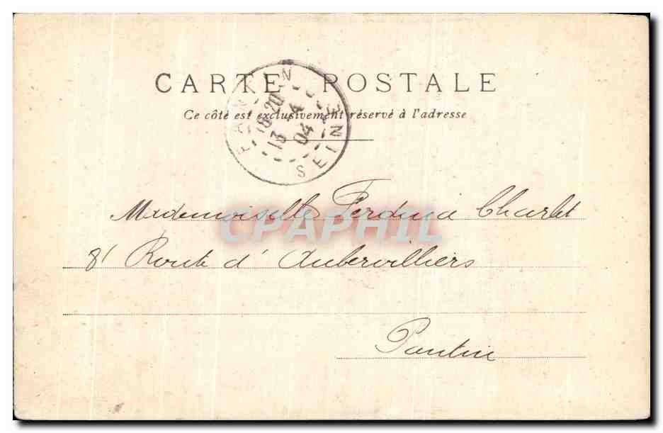 CPA Fantaisie Femme  — Rückseite