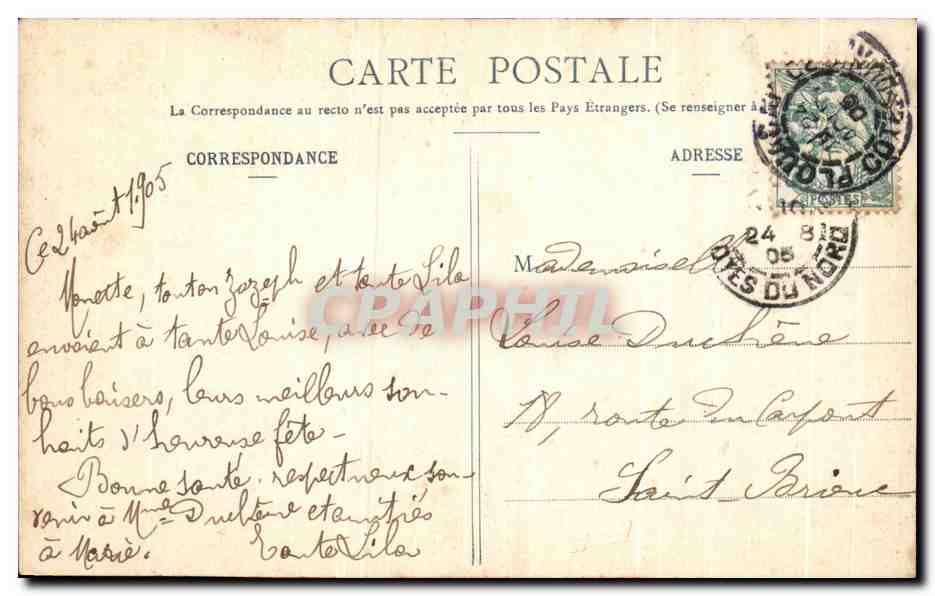 CPA Fantaisie Enfant  — Rückseite