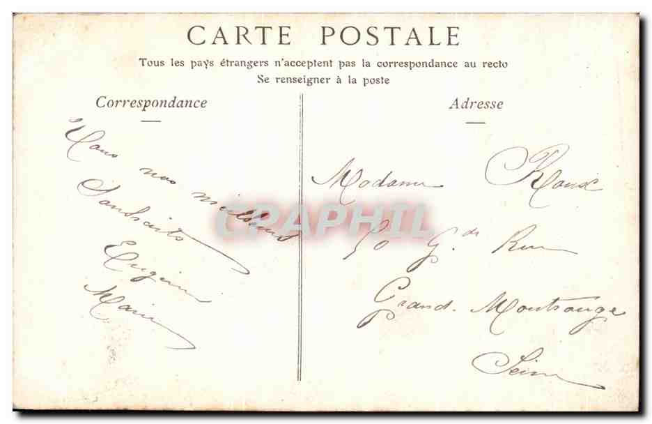 CPA Fantaisie Femme  — Rückseite