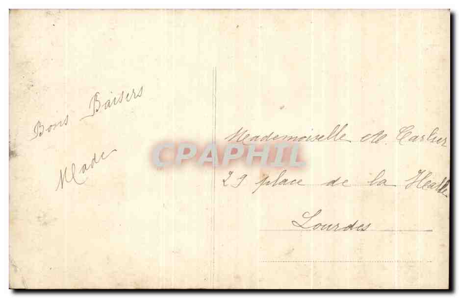 Jeune femme avec bouquet de roses — Thiverval, n°1104 — Verso