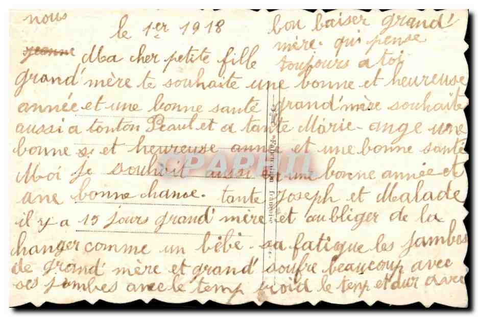 CPA Fantaisie Fleurs — Rückseite