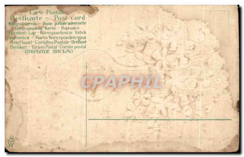 CPA Fantaisie Fleurs  — Verso
