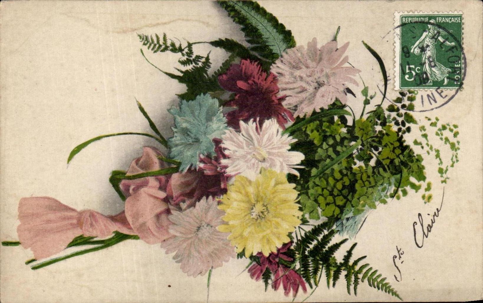 CPA Fantaisie Fleurs 