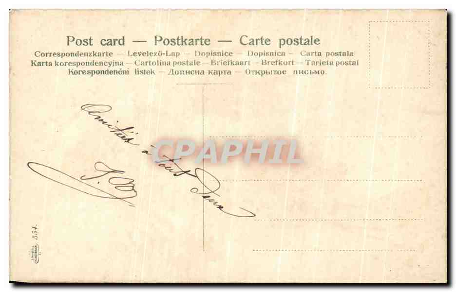 CPA Fantaisie Fleurs  — Back