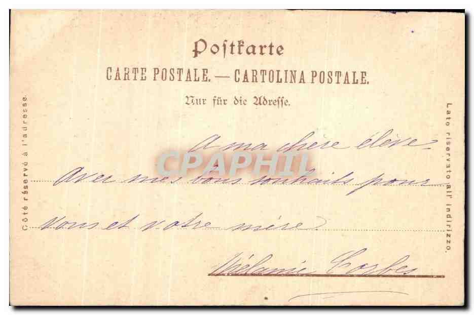 CPA Fantaisie Femme  — Verso