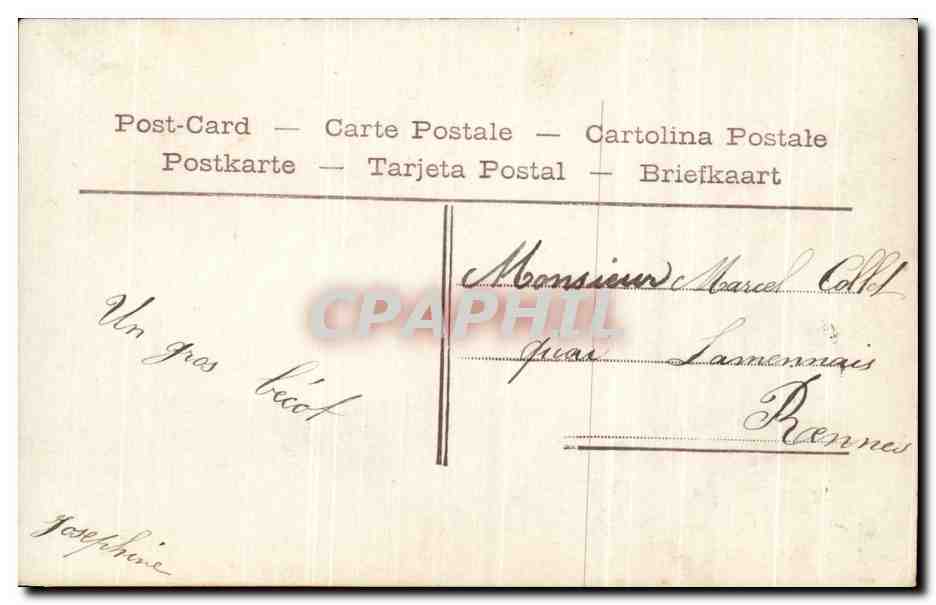 CPA Fantaisie Femme  — Rückseite