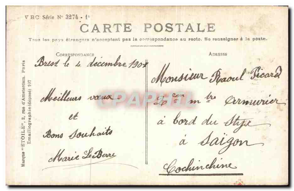 CPA Fantaisie Femme  — Verso