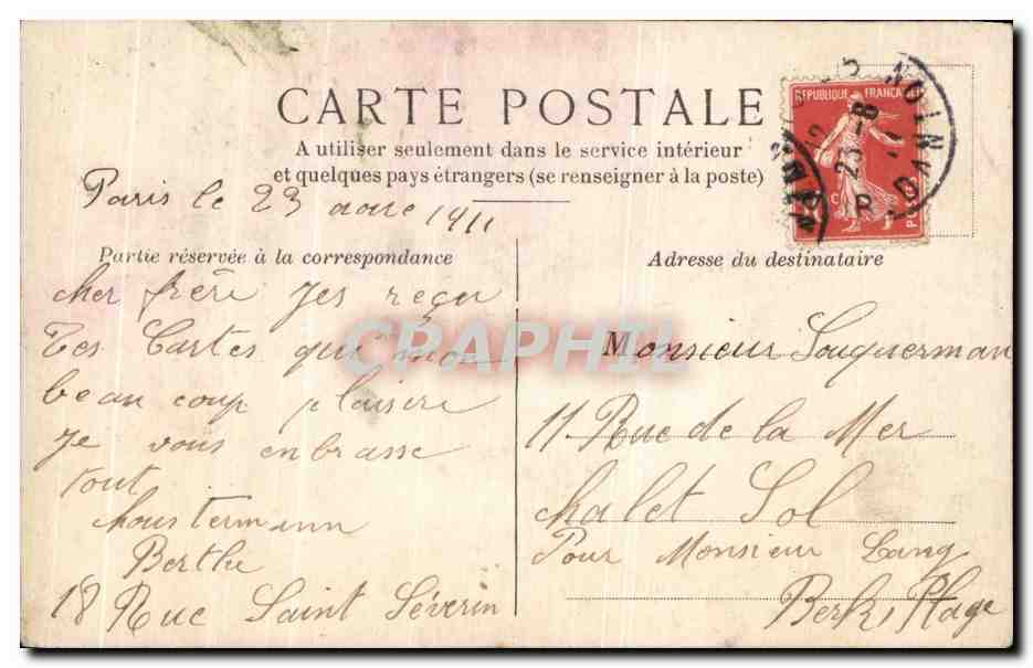 CPA Fantaisie Enfant Bebe — Rückseite