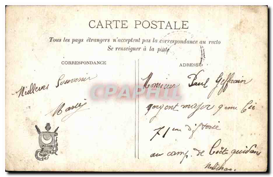 CPA Fantaisie Femme  — Rückseite