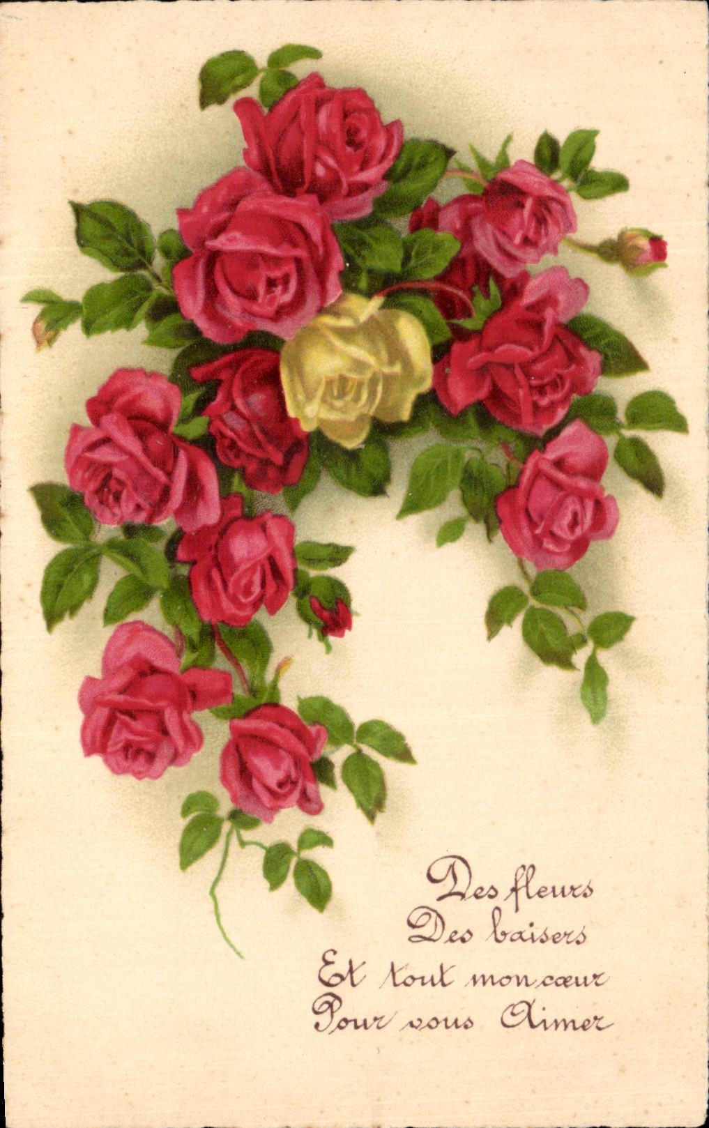 CPA Fantaisie Fleurs 