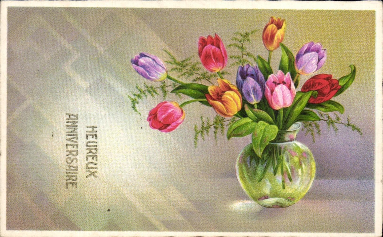 CPA Fantaisie Fleurs 