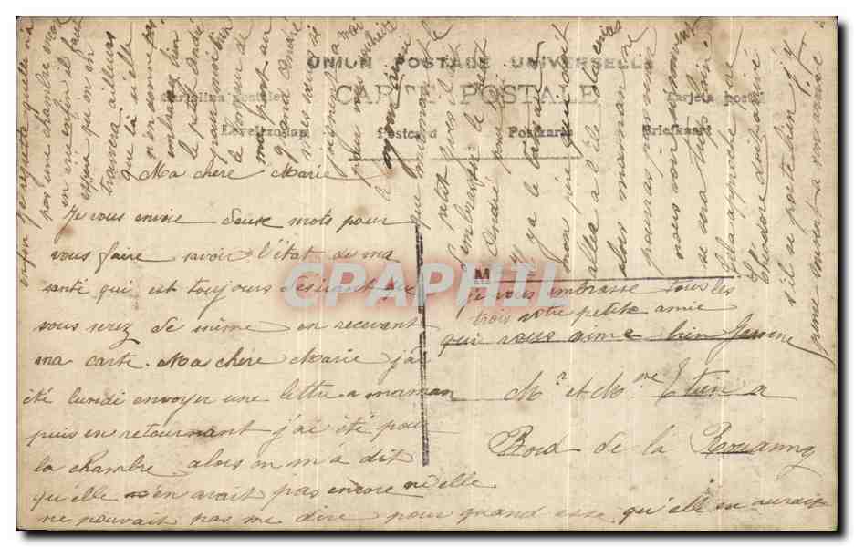 CPA Fantaisie Femme  — Verso