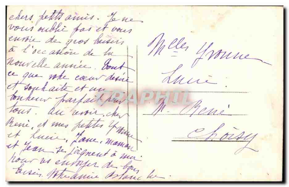 CPA Fantaisie Nouvel an  — Rückseite