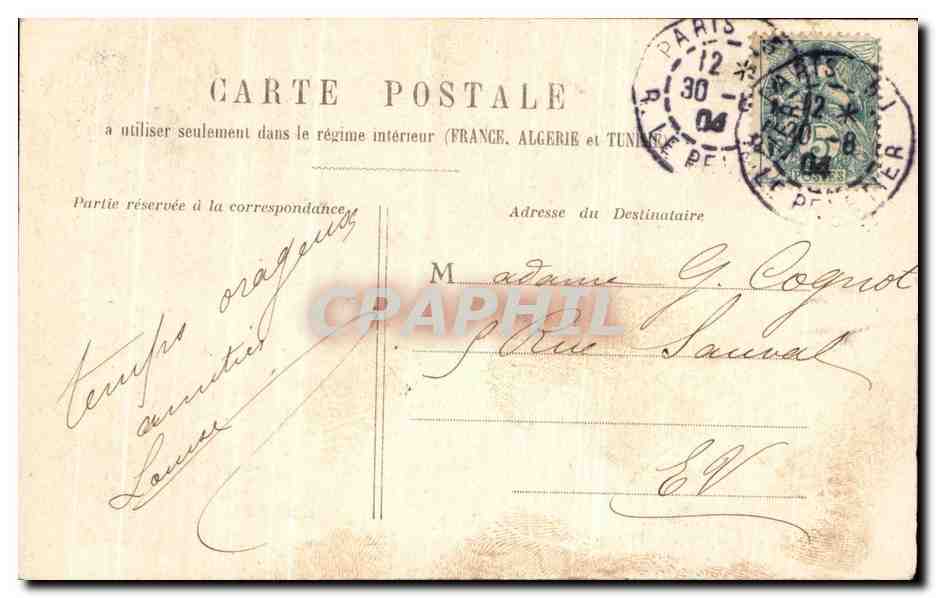 CPA Fantaisie Enfant  — Rückseite