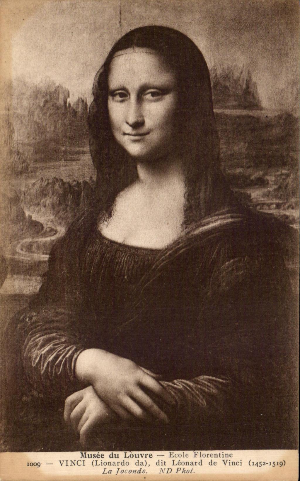 CPA Fantaisie Musee du Louvre Joconde Mona Lisa Vinci