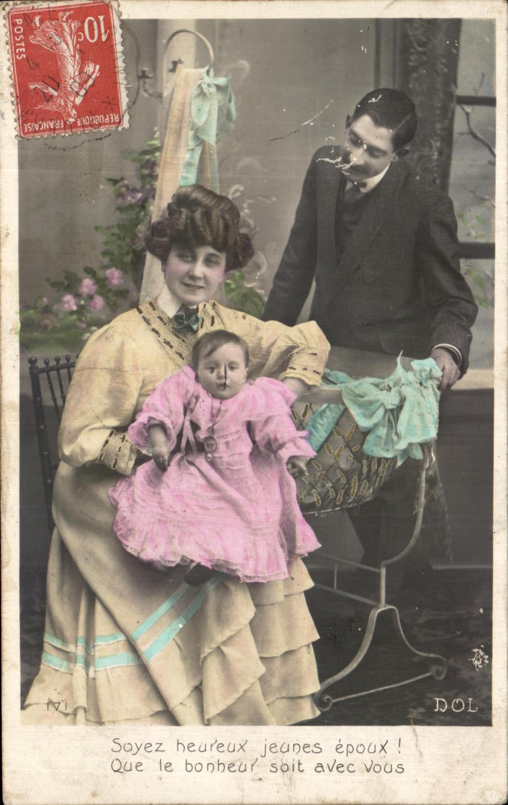 CPA Fantaisie Femme Enfant 