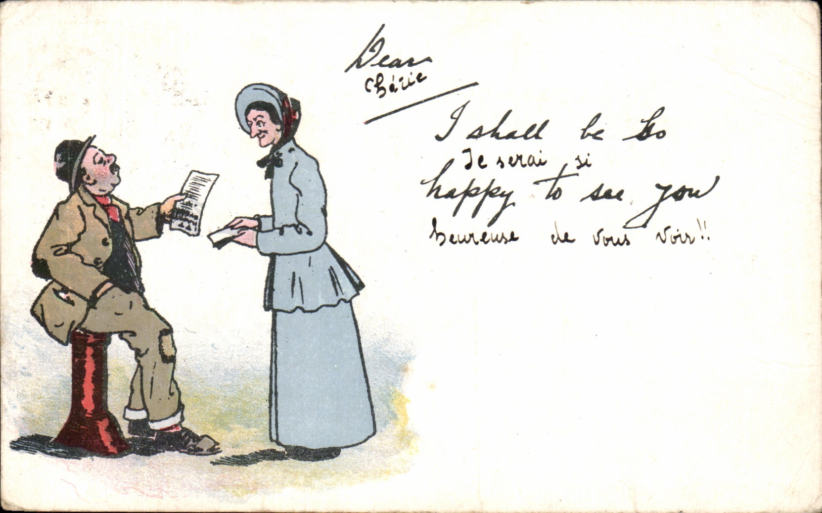 CPA Fantaisie Femme Illustrateur 
