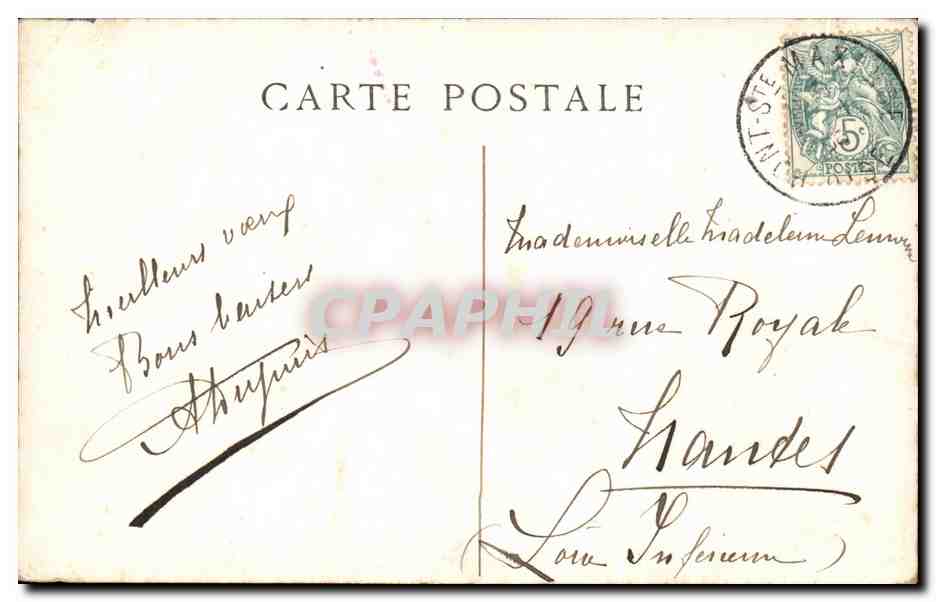 CPA Fantaisie Enfants Bonne annee — Rückseite