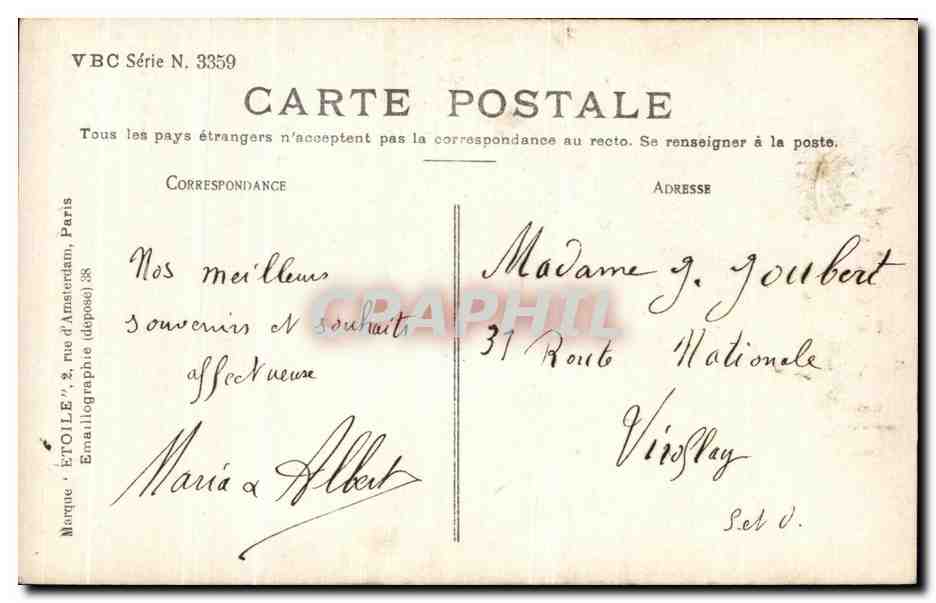 CPA Fantaisie Femme  — Verso