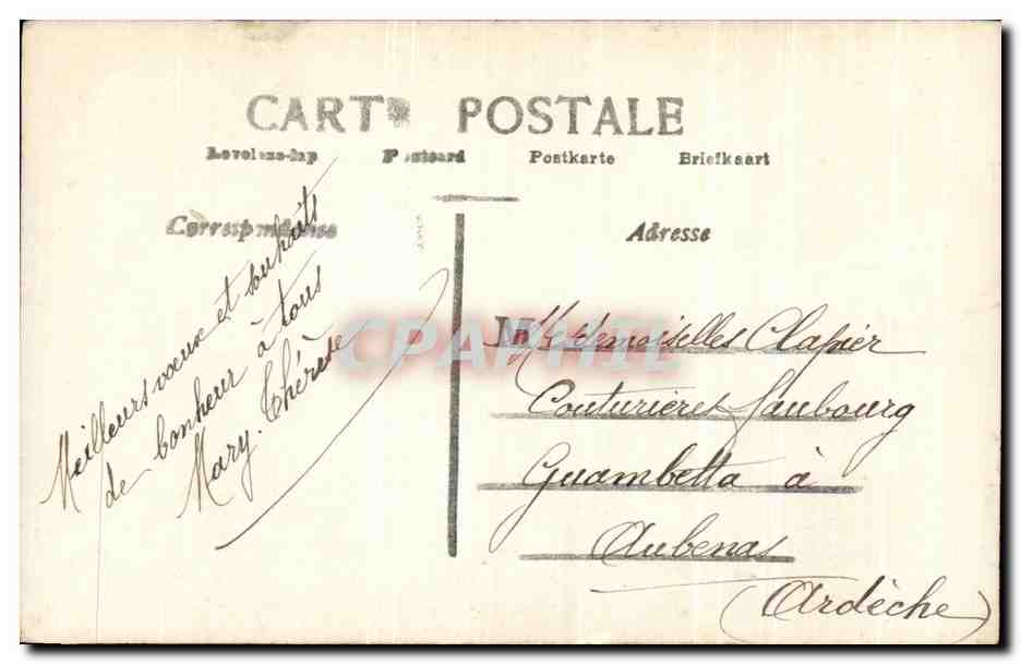 CPA Fantaisie Femme  — Verso