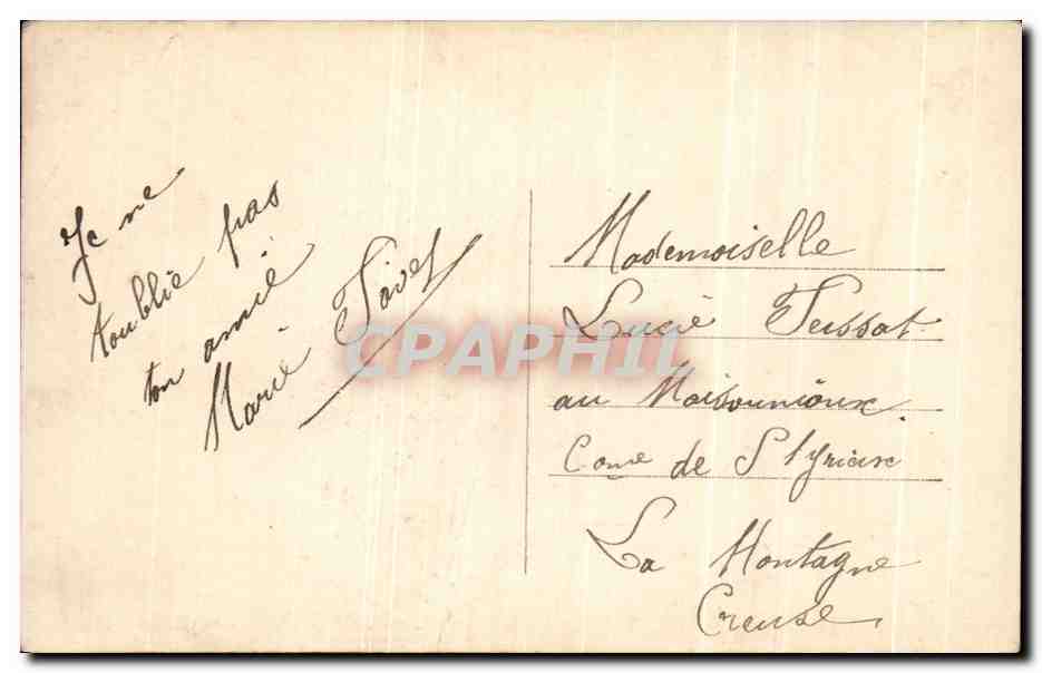 CPA Fantaisie Femme  — Verso