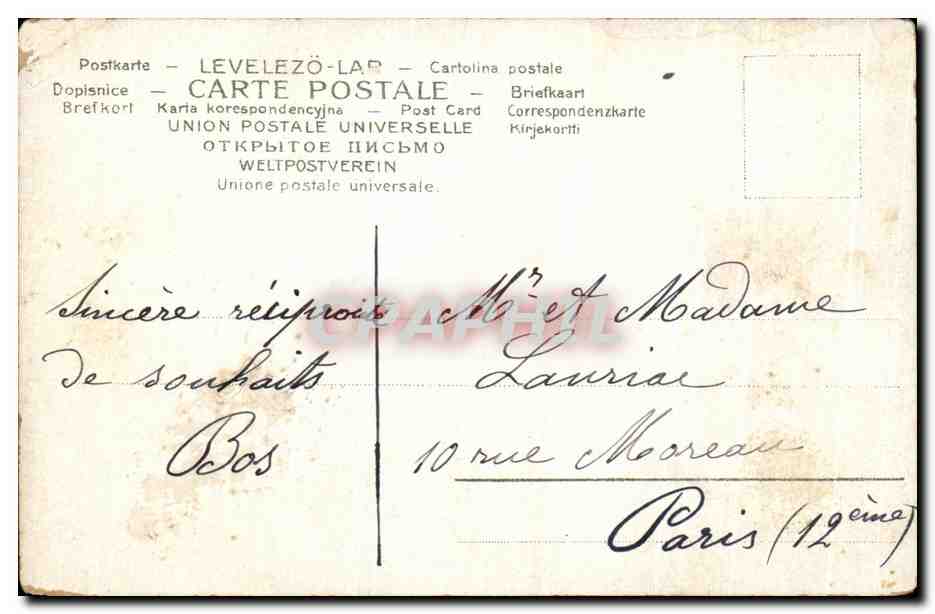 CPA Fantaisie Fleurs  — Verso