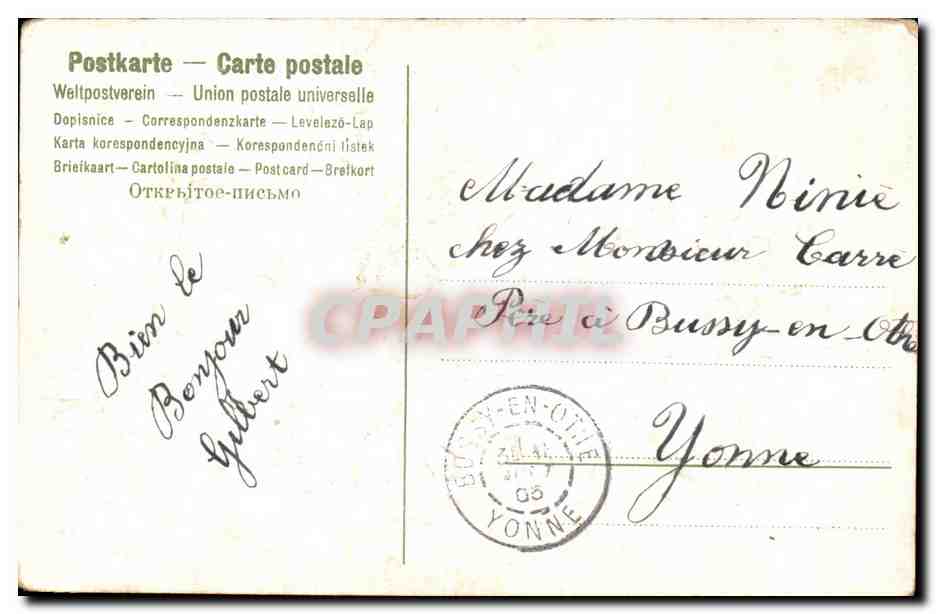 CPA Fantaisie Fleurs — Rückseite
