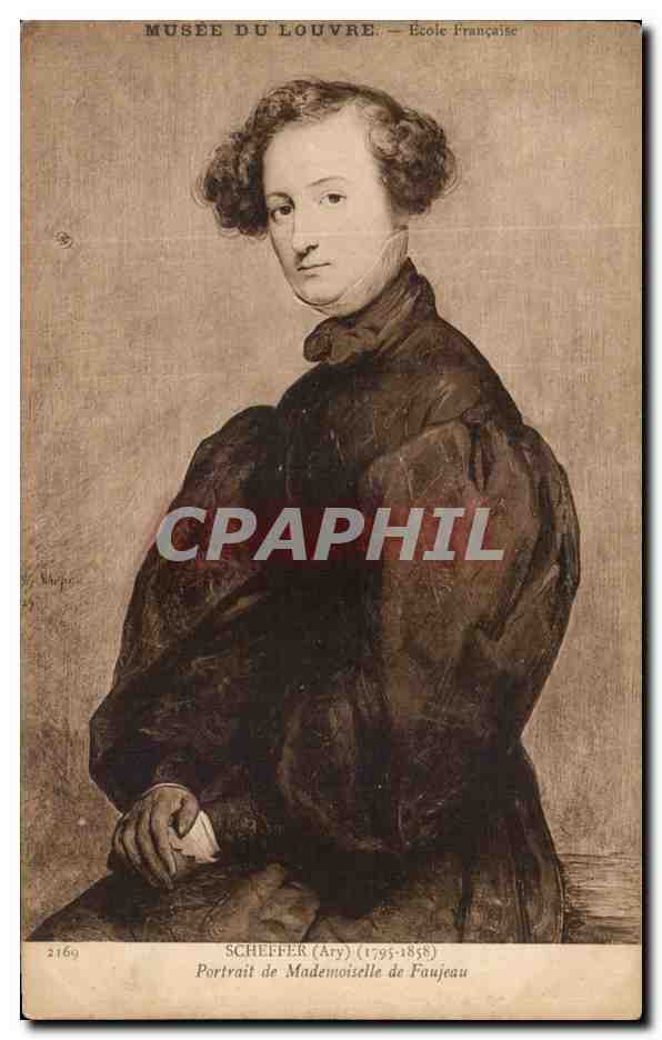 CPA Fantaisie Musee du Louvre Paris Scheffer Portrait de Mademoiselle de Faujeau