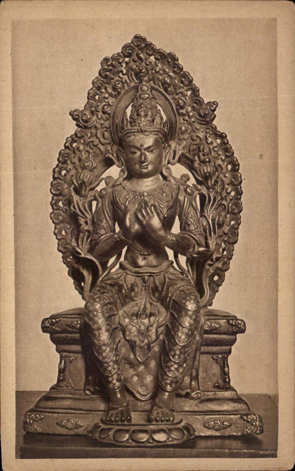 CPA Boudha Maitreya Tibet Volkerkunde Museum Berlin 
