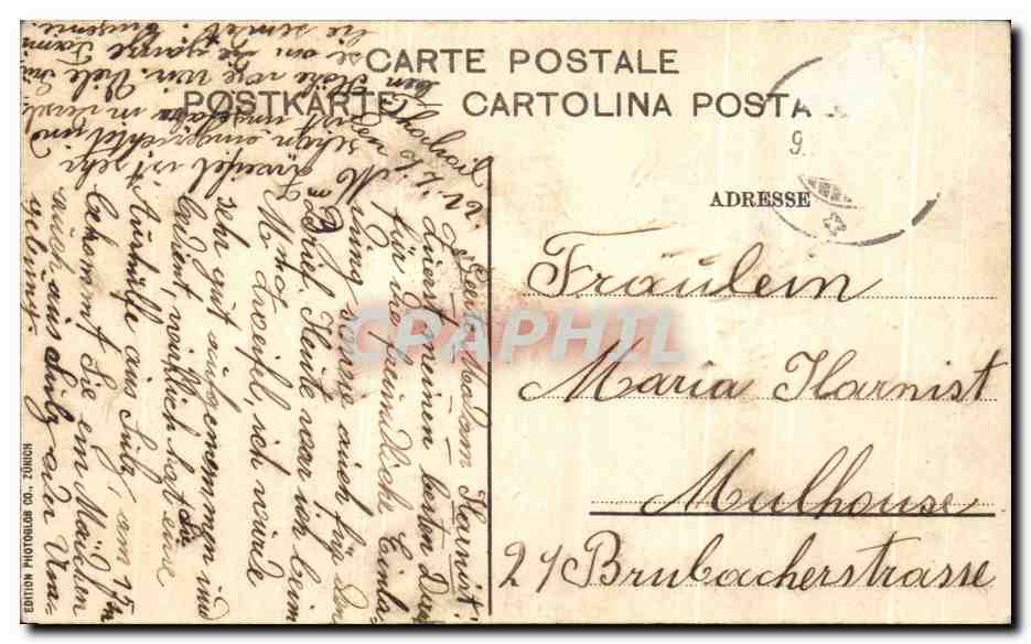 CPA Fantaisie Der Rutlischwur  — Rückseite