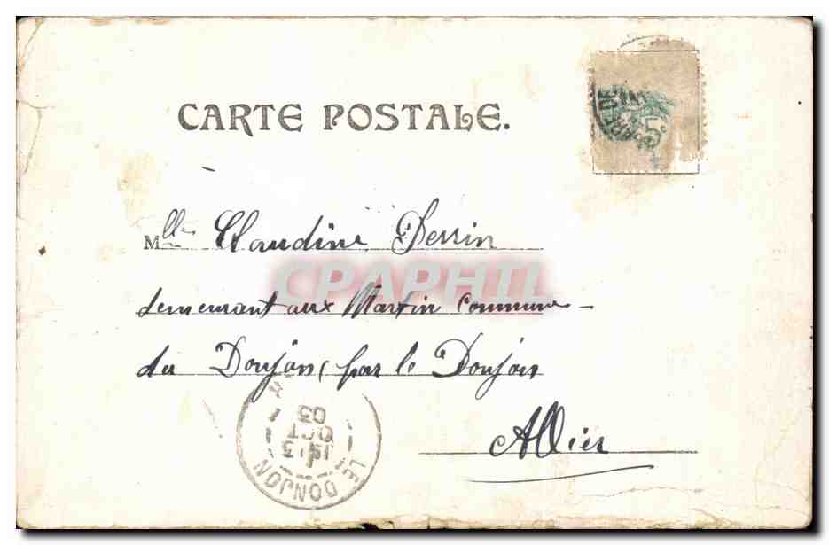 CPA Fantaisie Fleurs  — Verso