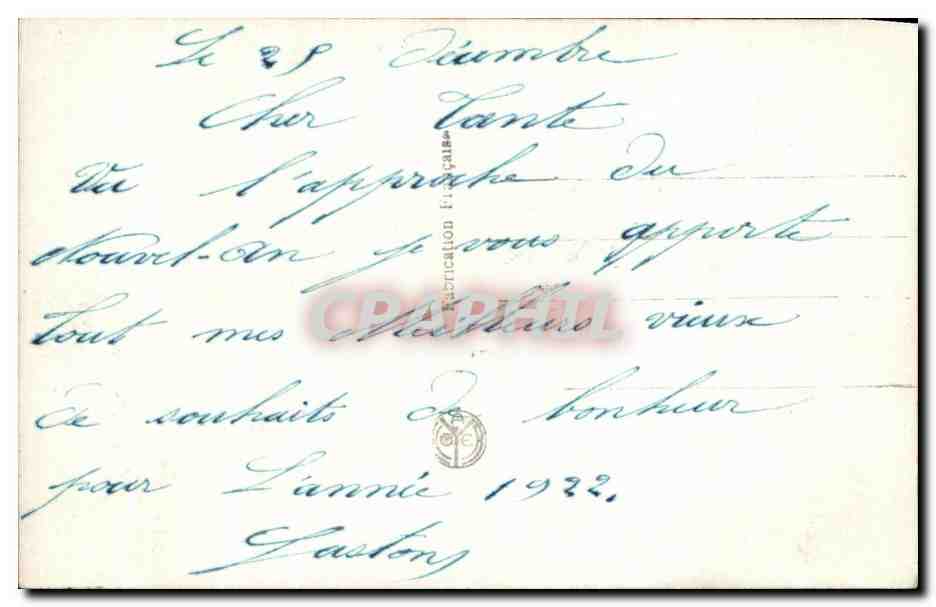 CPA Fantaisie Homme  — Rückseite