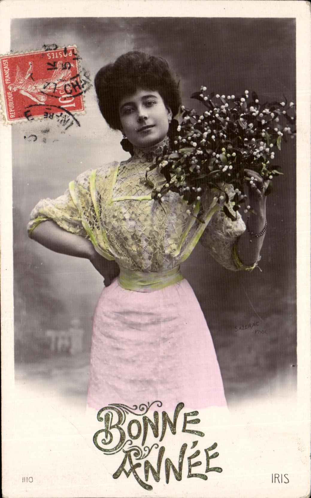 CPA Fantaisie Femme Gui