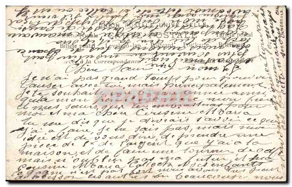 CPA Fantaisie Femme Gui — Rückseite