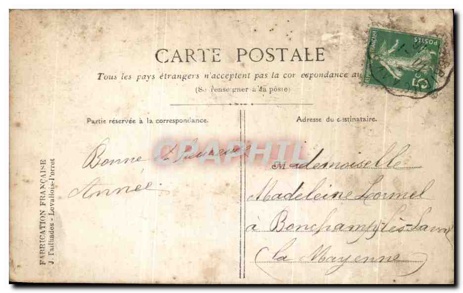 CPA Fantaisie Fleurs Enfant  — Rückseite