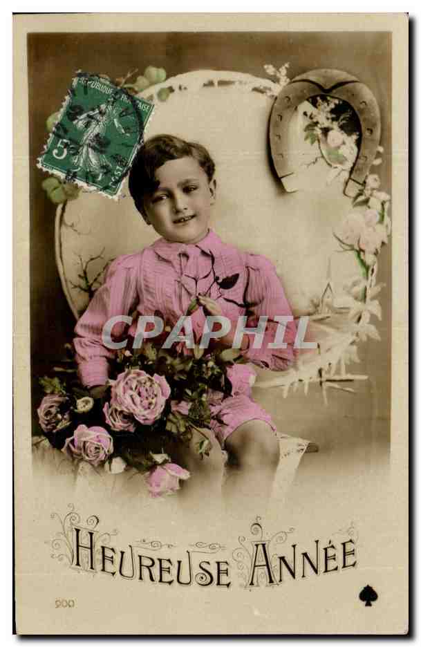 CPA Fantaisie Enfant Fer a cheval