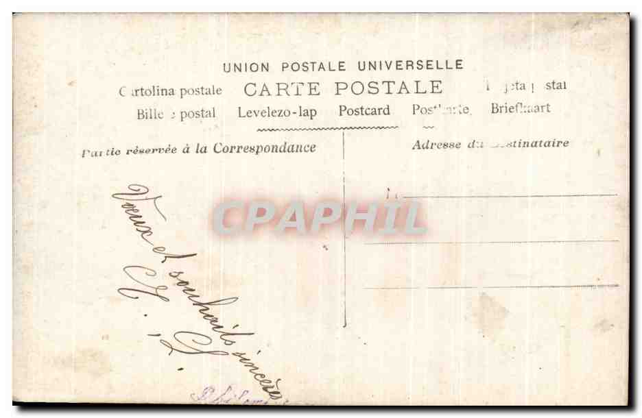 CPA Fantaisie Enfant Fer a cheval — Rückseite