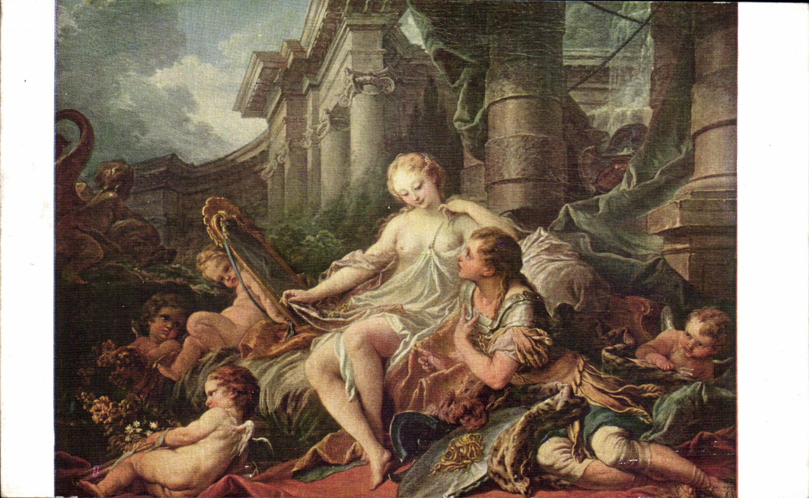 CPA Fantaisie Francois Boucher Renaud et Armide 