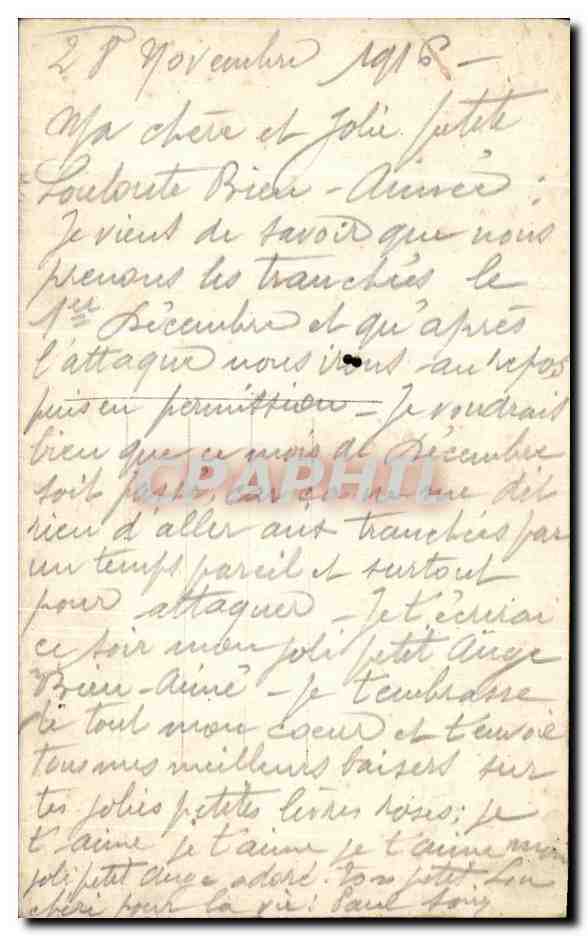 CPA Fantaisie Femme Anges Coeur  — Verso
